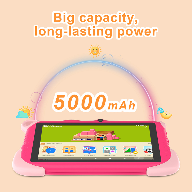 C Idea Tablet Android 15 Educativo Smart da 7 Pollici Per Studenti CM78 rosa