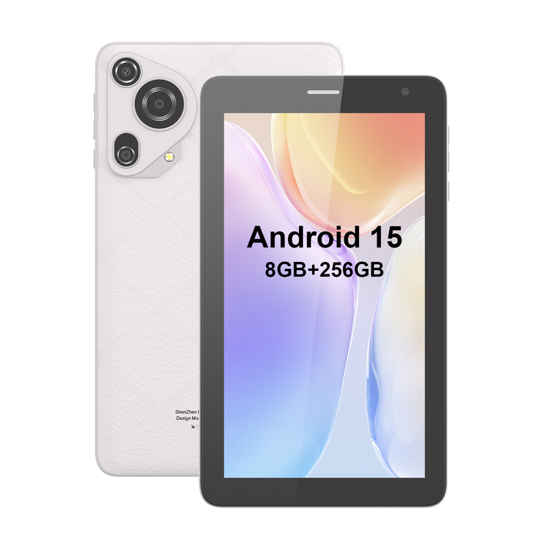 C idea Tablet Wifi da 7 pollici con custodia 8+256GB Storage Quad Core Processor 600x1024 IPS Touchscreen CM528 bianco
