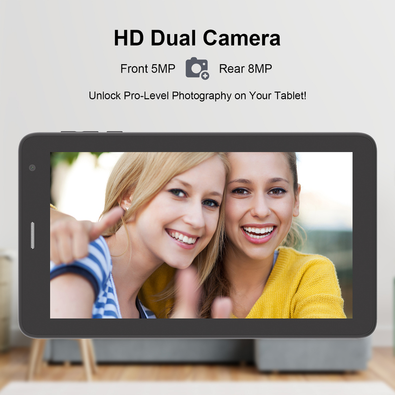 C idea Tablet Wifi da 7 pollici con custodia 8+256GB Storage Quad Core Processor 600x1024 IPS Touchscreen CM528 nero