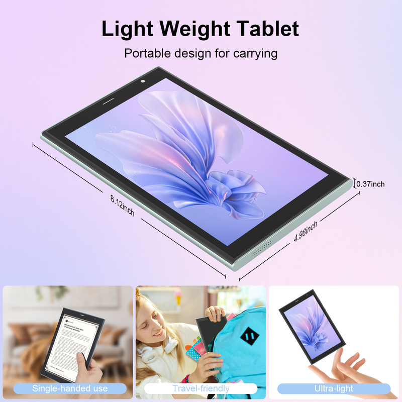 C idea Tablet Wifi da 8 pollici con 8+512GB di memoria Quad Core Processor 800x1280 IPS Touchscreen verde CM824