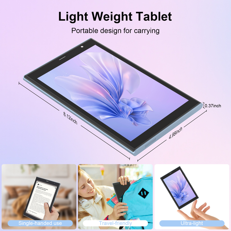 C idea Tablet Wifi da 8 pollici con 8+512GB di memoria Quad Core Processor 800x1280 IPS Touchscreen blu CM824
