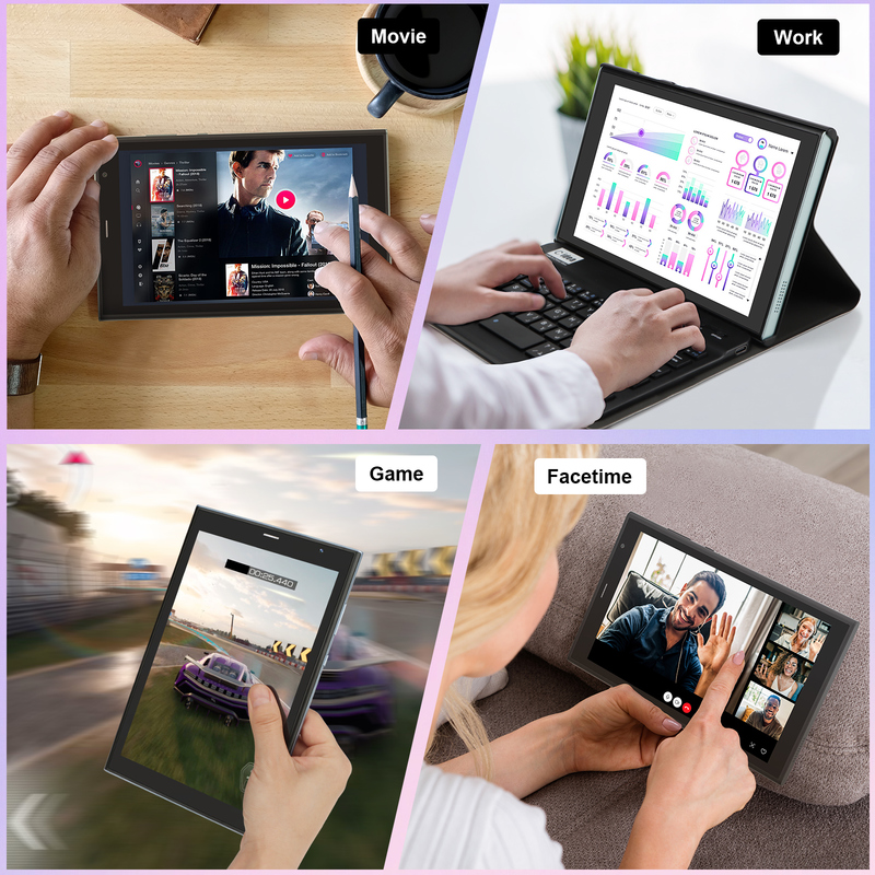 C idea Tablet Wifi da 8 pollici con 8+512GB di memoria Quad Core Processor 800x1280 IPS Touchscreen blu CM824