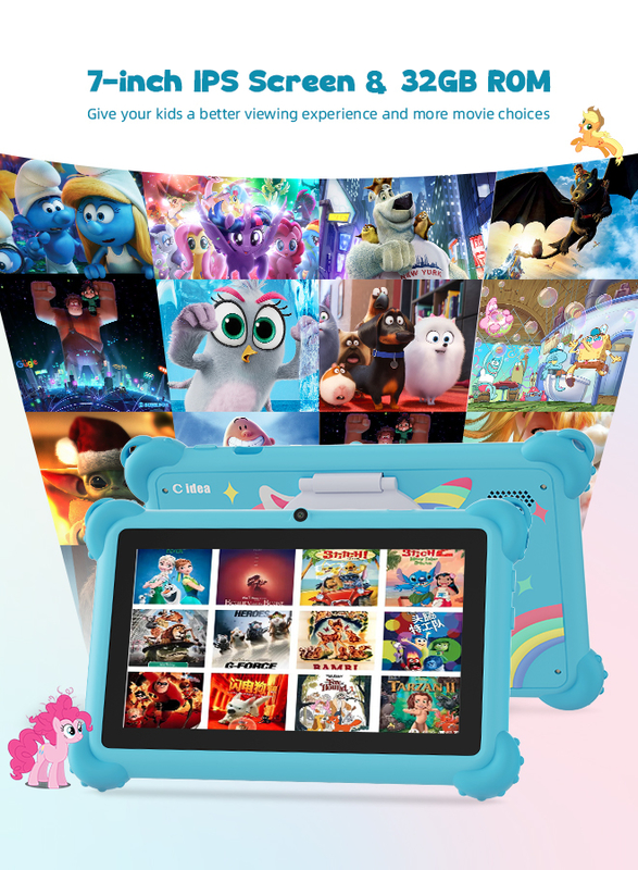 Tablet Smart Educativo C Idea da 7 pollici Android 14 per Studenti CM88 blu