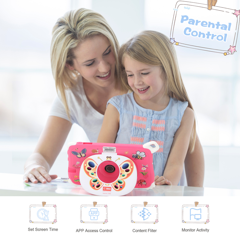 C Idea Android 15 Kids Tablet 8+256GB Tablet didattico Kidspad con APP amichevole CM86 rosa