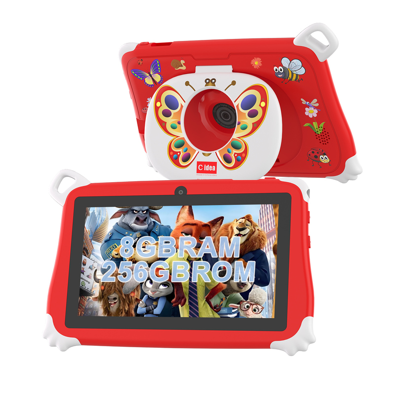 C Idea Android 15 Kids Tablet 8+256GB Tablet didattico Kidspad con APP amichevole CM86 rosso