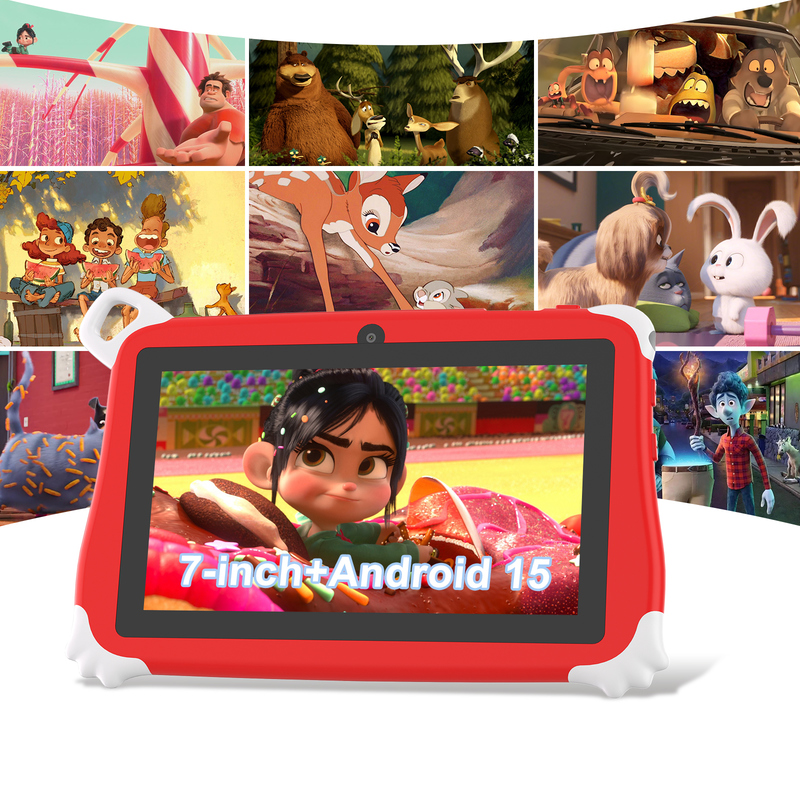 C Idea Android 15 Kids Tablet 8+256GB Tablet didattico Kidspad con APP amichevole CM86 rosso