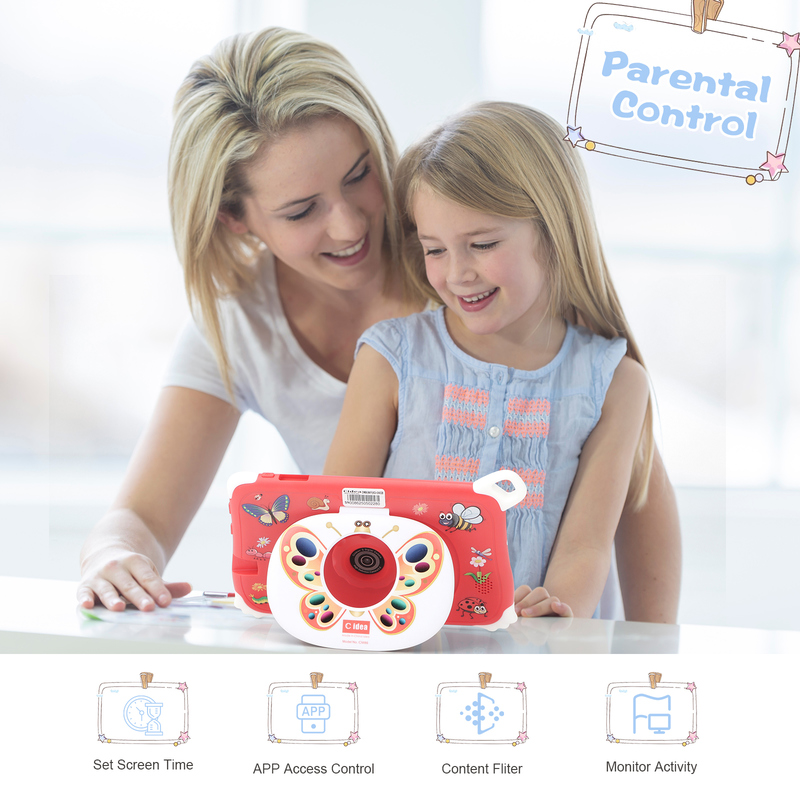 C Idea Android 15 Kids Tablet 8+256GB Tablet didattico Kidspad con APP amichevole CM86 rosso