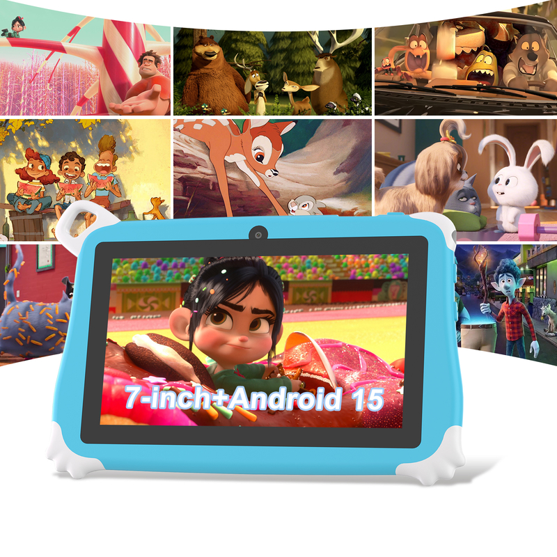 C Idea Android 15 Kids Tablet 8+256GB Tablet didattico Kidspad con Friendly APP CM86 blu