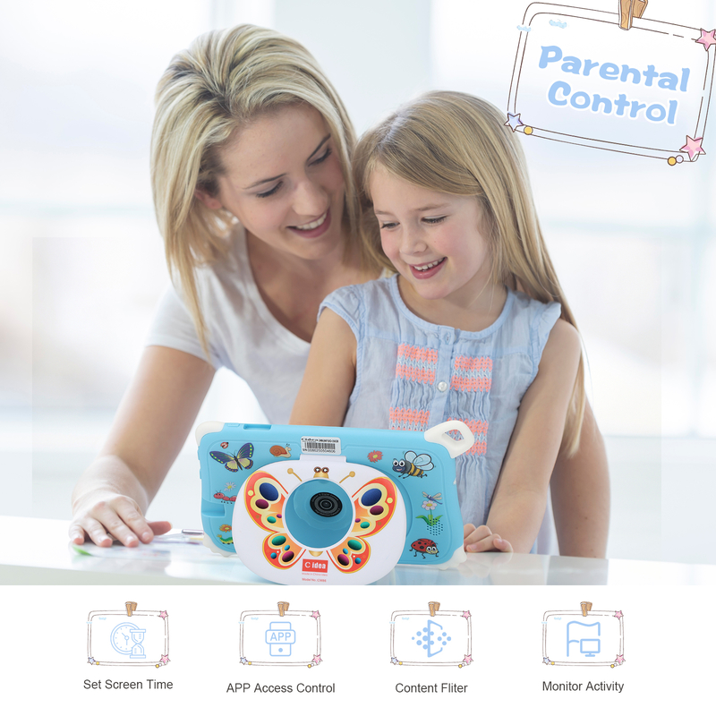 C Idea Android 15 Kids Tablet 8+256GB Tablet didattico Kidspad con Friendly APP CM86 blu