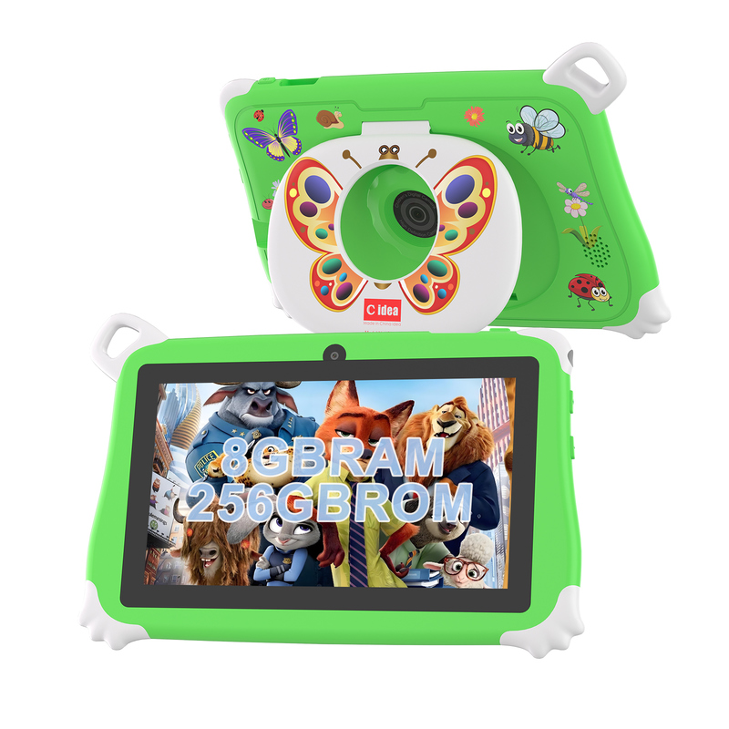 C Idea Android 15 Tablet per bambini 8+256GB Tablet educativo Kidspad con APP amichevole CM86 verde