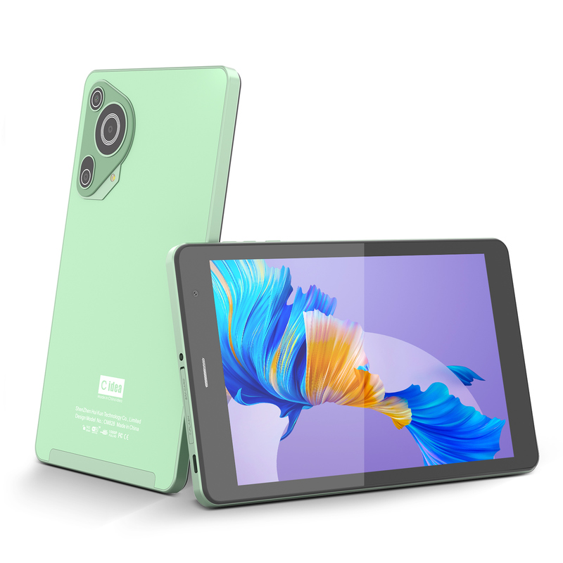 C idea Youth green 8 Inch Tablet Android 15 con slot per schede tf, WiFi,8GB +512GB, 800*1280 IPS incell CM828