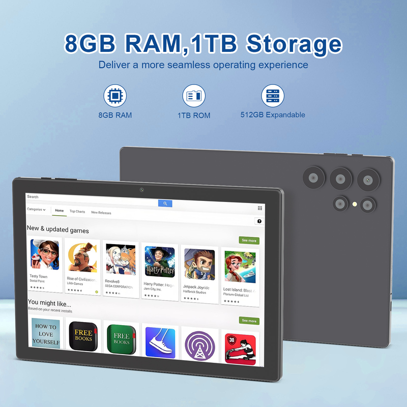 C idea Tablet PC touchscreen Android WiFi da 10,1 pollici con tastiera 5G LET CM8900plus