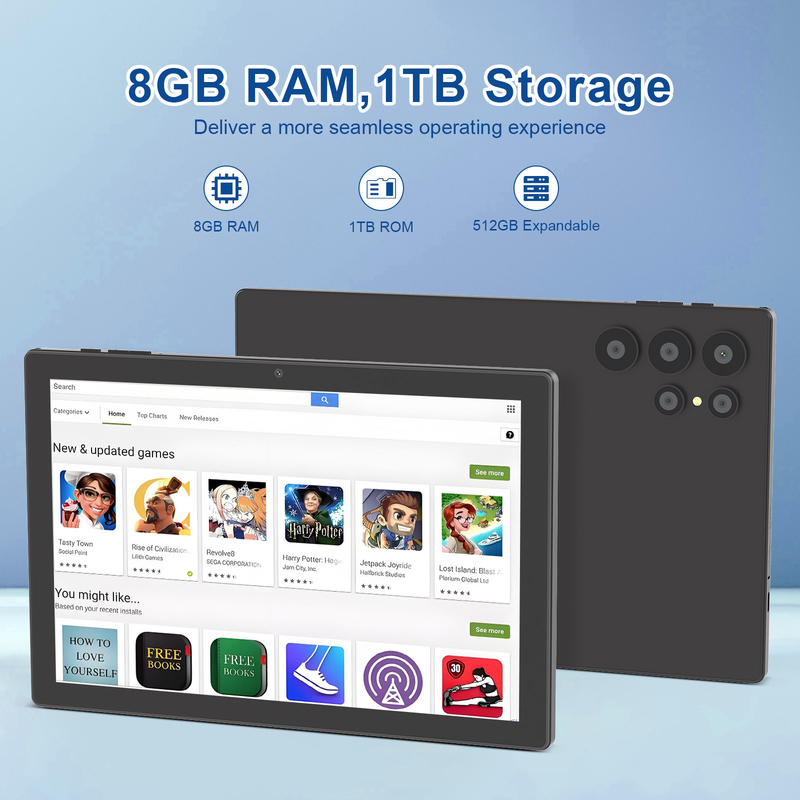 C idea Tablet PC touchscreen Android WiFi da 10,1 pollici con tastiera 5G LET CM8900plus