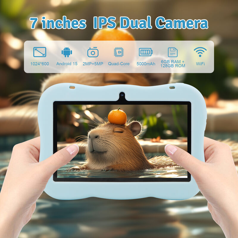 C idea Youth 7 Inch Tablet Android 15 con slot per schede tf, WiFi, 6GB + 128GB, 1024*600 IPS incell CM66