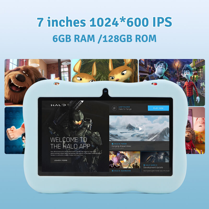 C idea Youth 7 Inch Tablet Android 15 con slot per schede tf, WiFi, 6GB + 128GB, 1024*600 IPS incell CM66