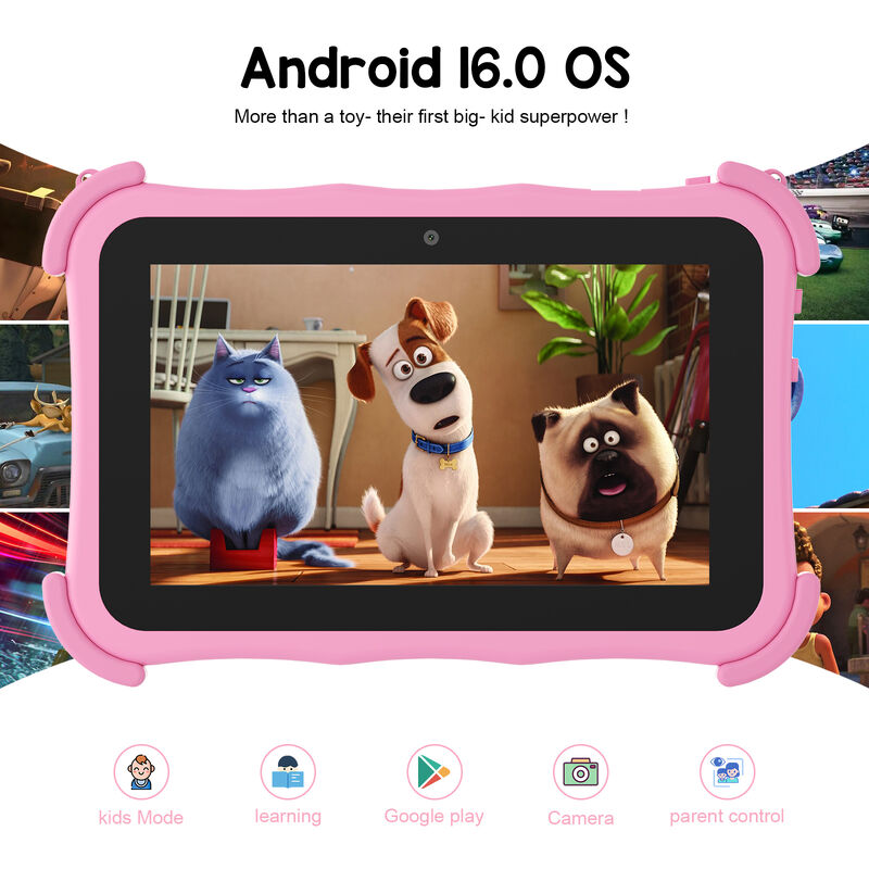 Tablet C idea Youth da 7 pollici Android 16 con slot per schede TF, WiFi, 8GB + 256GB, 1024*600 CM89