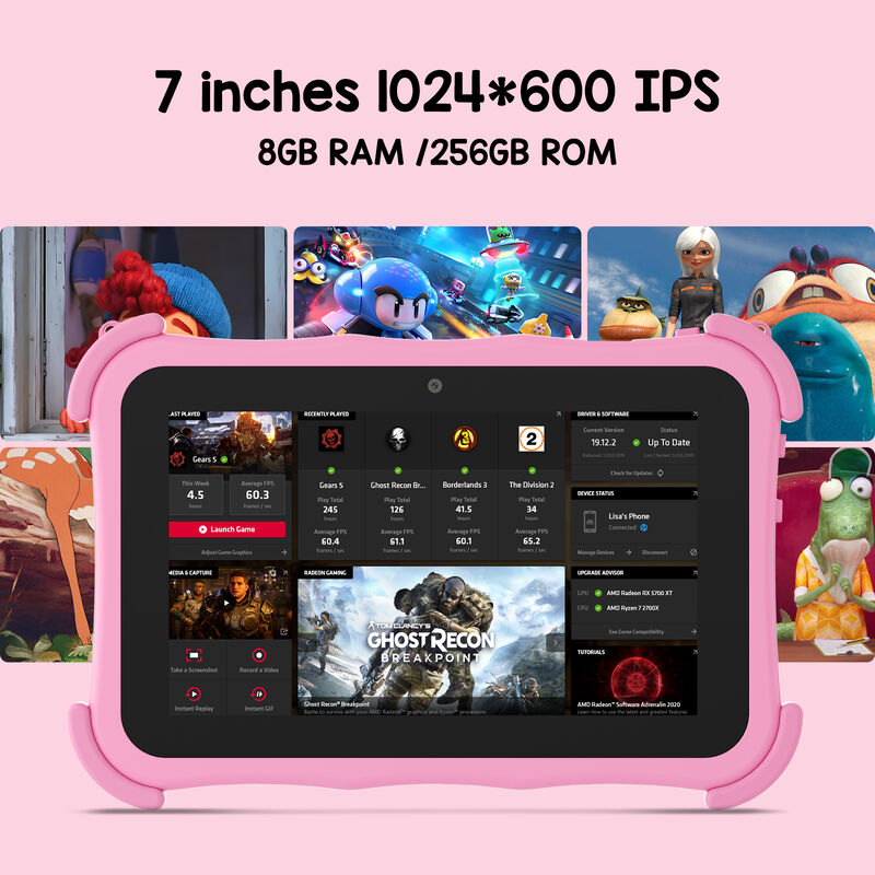 Tablet C idea Youth da 7 pollici Android 16 con slot per schede TF, WiFi, 8GB + 256GB, 1024*600 CM89