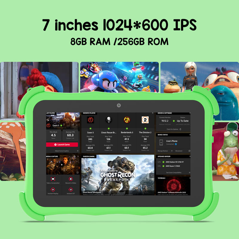 Tablet C idea Youth da 7 pollici Android 16 con slot per schede TF, WiFi, 8GB + 256GB, 1024*600 CM89