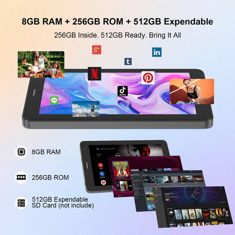 C idea 7 pollici Android Smart Tablet 8+256GB 8*CortexTm-A53 WiFi Tablet Touch Screen HD CM517 air