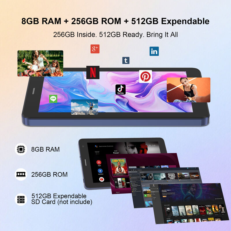 C idea 7 pollici Android Smart Tablet 8+256GB 8*CortexTm-A53 WiFi Tablet Touch Screen HD CM517 air