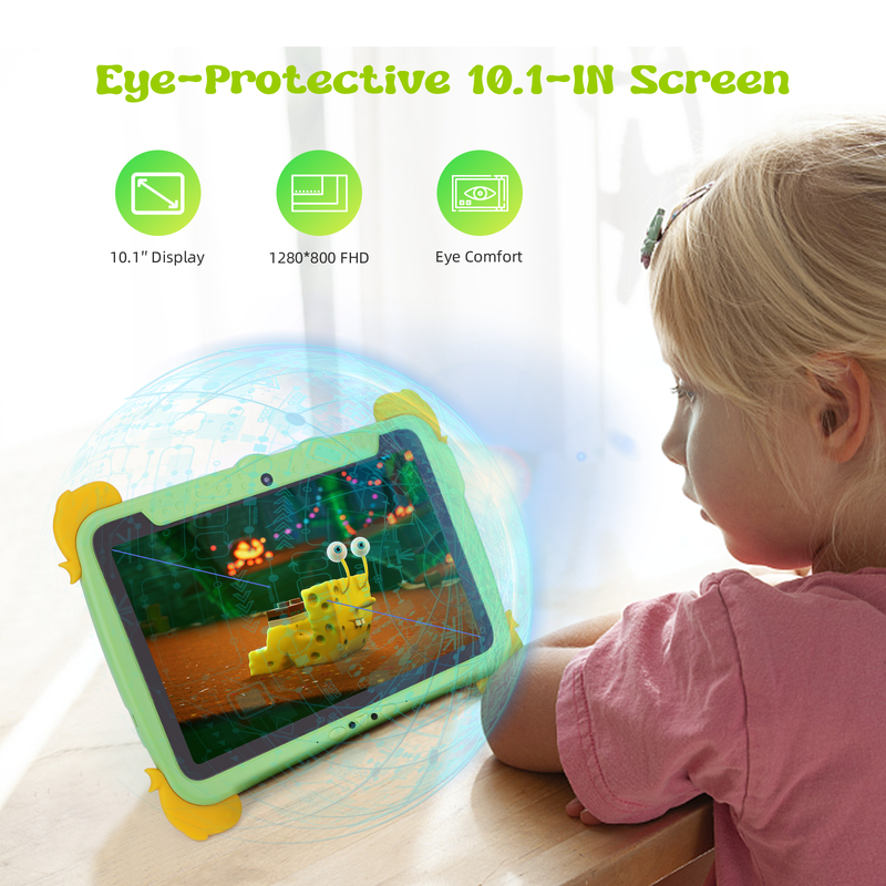 C Idea Tablet Android da 10,1 pollici 4 GB di RAM 64 GB di ROM Tablet Kidspad P1100