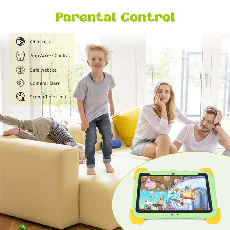 C Idea Tablet Android da 10,1 pollici 4 GB di RAM 64 GB di ROM Tablet Kidspad P1100