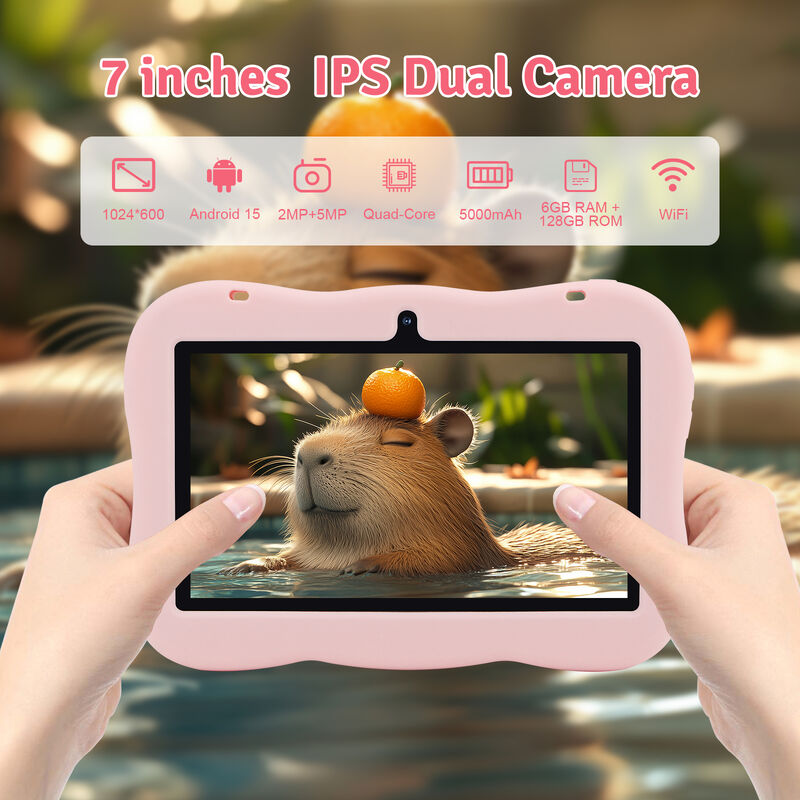C idea Youth 7 Inch Tablet Android 15 con slot per schede tf, WiFi, 6GB + 128GB, 1024*600 IPS incell CM66