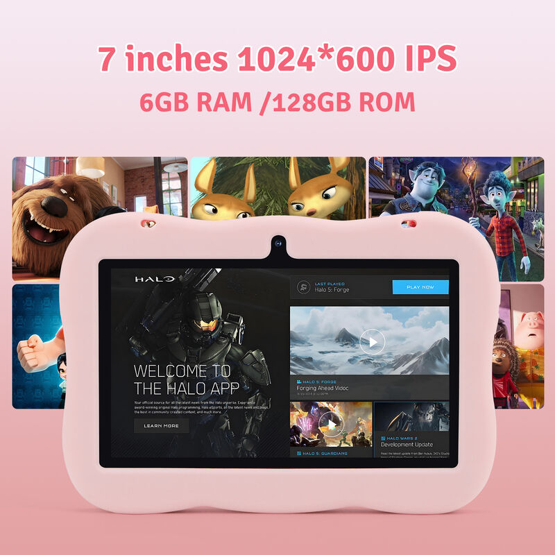 C idea Youth 7 Inch Tablet Android 15 con slot per schede tf, WiFi, 6GB + 128GB, 1024*600 IPS incell CM66