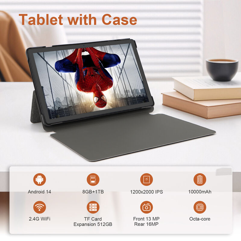 C Idea CM10016 Plus 10,36 pollici Android 16 Business Tablet 8-Core 8GB 1TB Storage FHD Touch Screen Computer (Nero)