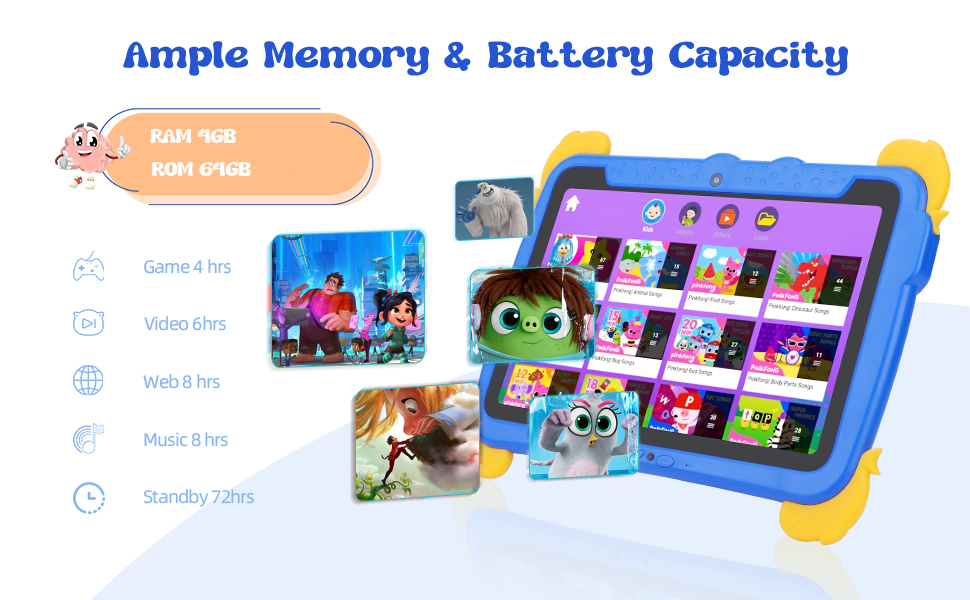 C idea 10,1 pollici Tablet PC per bambini con custodia Protezione occhi ips schermo HD Preinstallazione IWAWA P1150